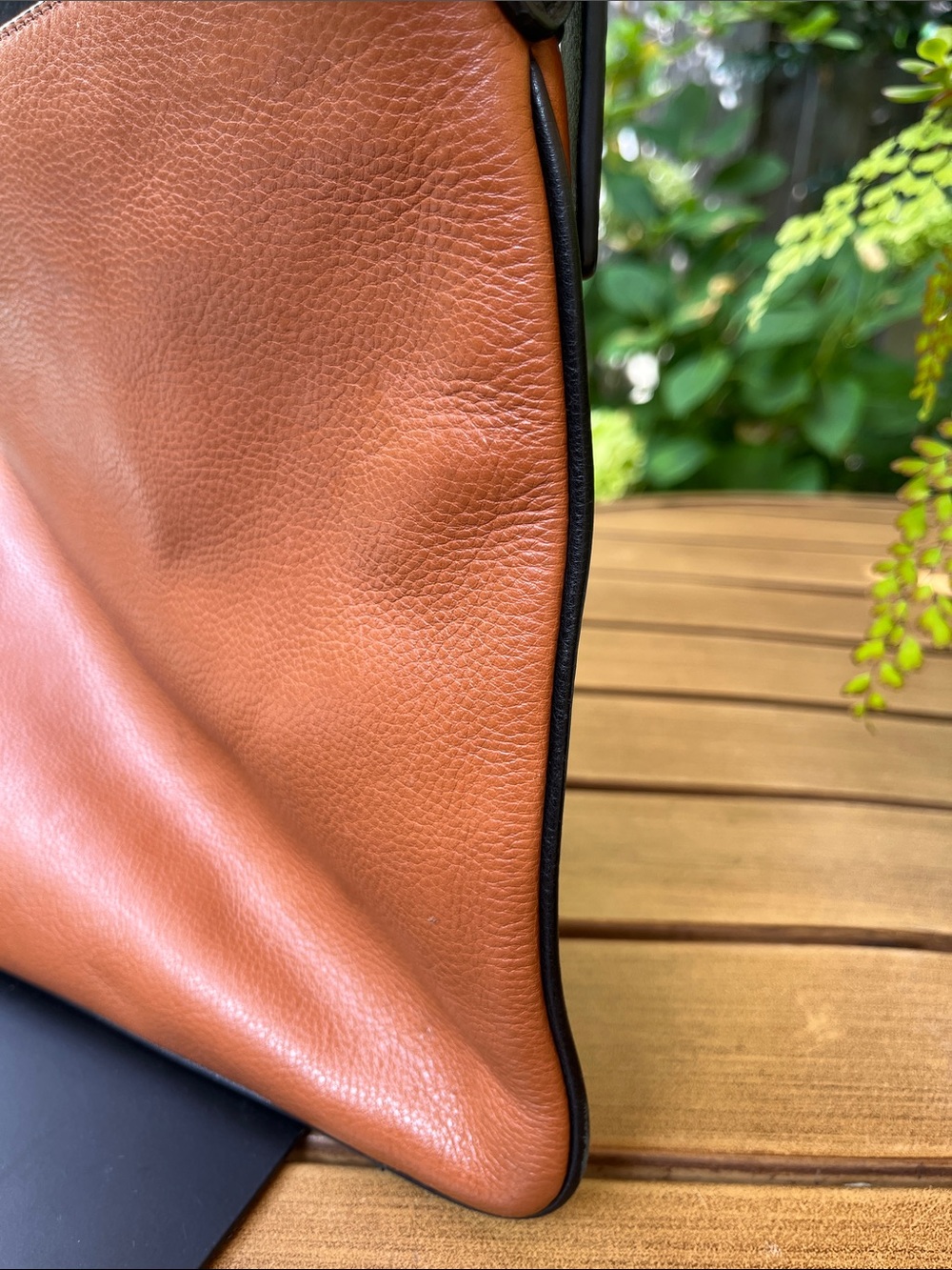 Coach Two-Tone Black and Brown Leather Shoulder Bag - Picture 10 of 16